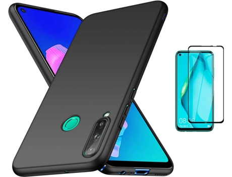 Kit Carcasa Y Protector Huawei P40 Lite E Full Cover Turtleshell Rígido Negro
