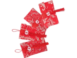 4 Sobres Rojos Chinos Bordados Con Dragones Y Fénix