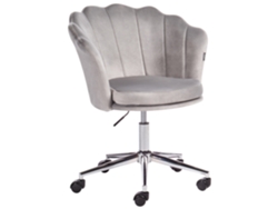 Silla de oficina BELIANI Monticello de Terciopelo Gris 60x60x89