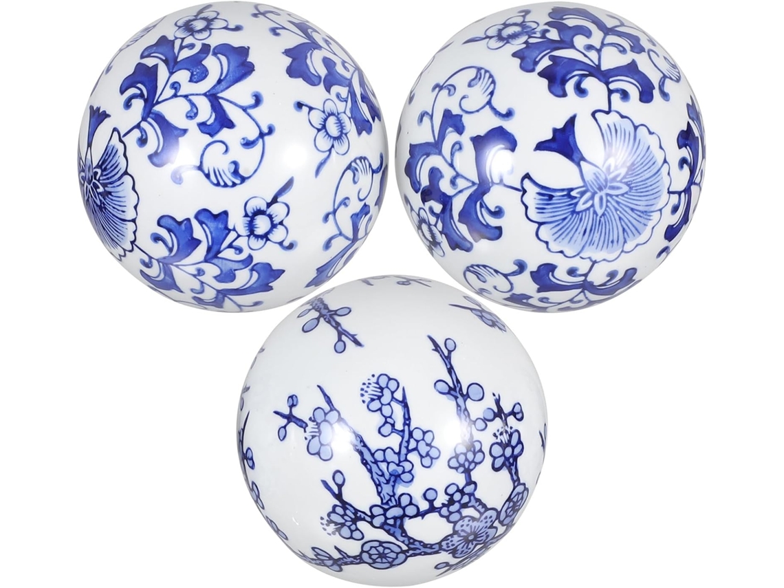 Bolas Flotantes De Cerámica Azul De Estilo Retro, Delicadas Y Elegantes, Fáciles De Limpiar