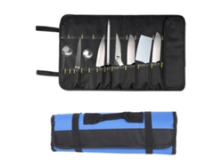 Bolsa Enrollable De Herramientas Portátil De Lona Impermeable Multifuncional Para Organización De Herramientas De Carpintería Azul