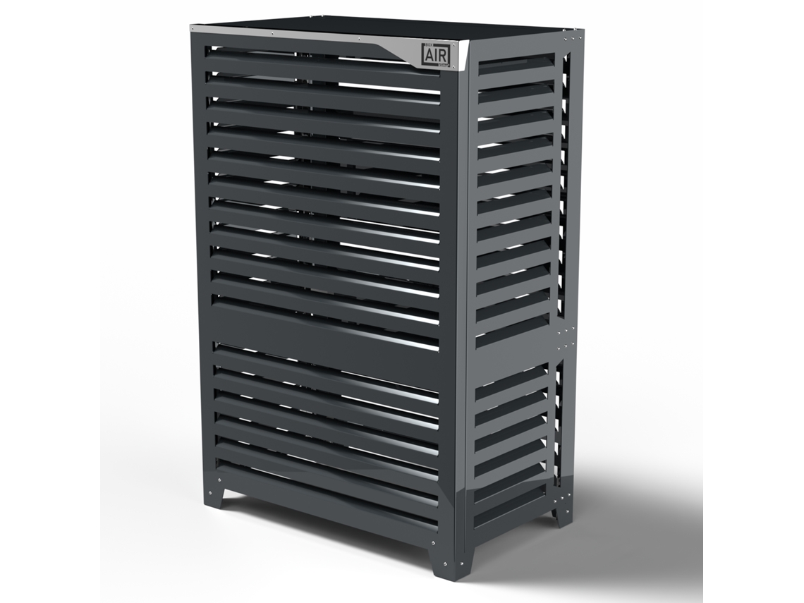 Cubierta Para Bomba De Calor - Big Blade - Antracita - De Pie Talla Vl (l 105cm - H 158cm - D 64cm) - Box Air Klima