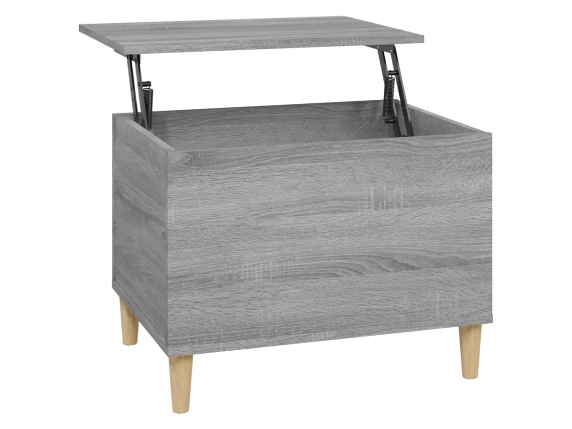 Mesa de Centro de Apoyo 60X44,5X45 Cm Derivados de Madera Gris Sonoma