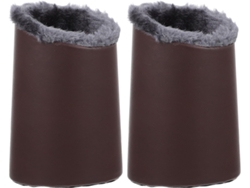 Soporte Gafas Escritorio Cuero Marrón Forro Felpa Juego 2 Organizadores Coche Hogar Estuche Estable Resistente