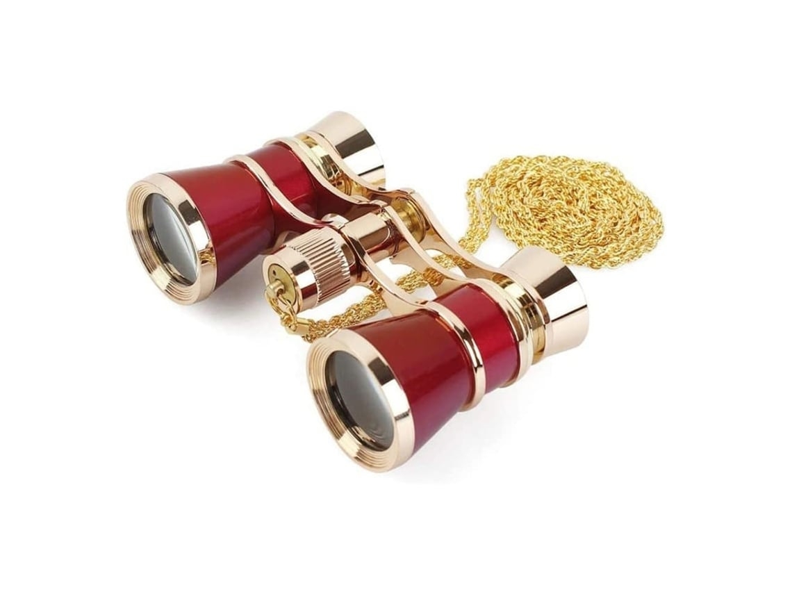 Binóculos Compactos 3x25 Mini Binóculos Compactos Leves Com Corrente Para Adultos Crianças Mulheres Em Concerto Musical Vermelho Saisiyiky