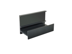 RENOPLAST SW Soporte Inferior de Escalera de Aluminio Perfil de Escalón para Suelos Ventilados 6cm Grafito