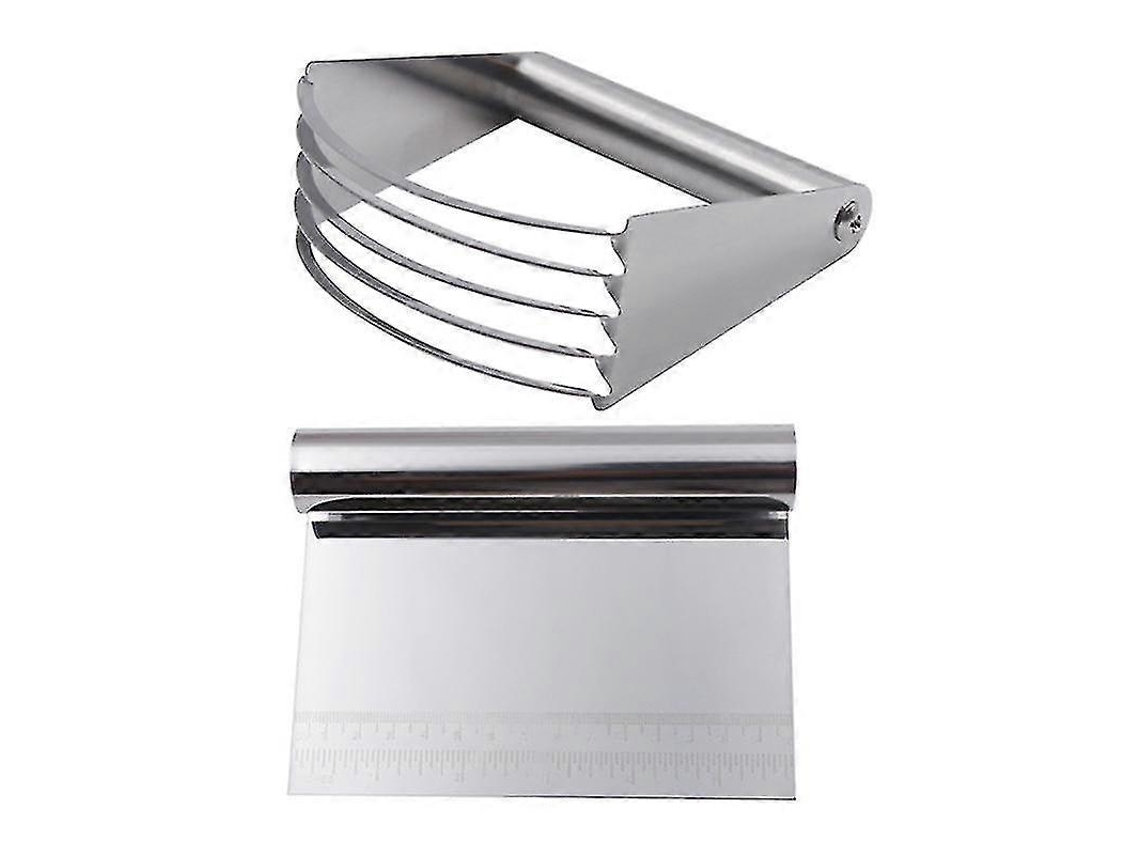 Set De Raspe Y Cortador De Masa Acero Inoxidable Con Escala Medidora Para Pasteles Y Repostería
