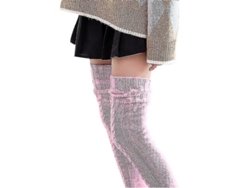Medias de lana para mujer Fastst, hasta la rodilla, con un suave, cálido y cómodo forro polar.