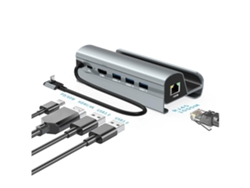 Estación de acoplamiento para Legion Go/Steam Deck/Rog Ally Base Legion Go 6 en 1 con HDMI 2.0 4k A 60 Hz, 1000 Mbps, Ethernet, 3 puertos USB-A Lalalamoli