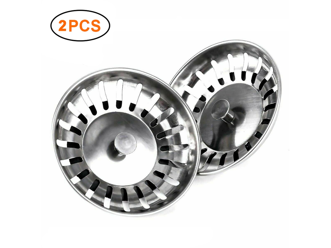 2 Filtros De Acero Inoxidable Para Fregadero De Cocina, Antibloqueo, Anti-suciedad, Tapón De Desagüe Duradero