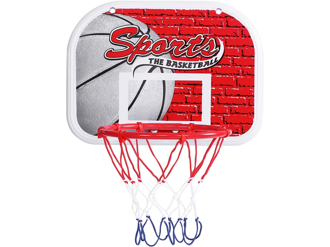 Kit De Aro De Baloncesto Infantil Para Interiores: Sistema De Tablero De Pared Con Bomba Y Accesorios.