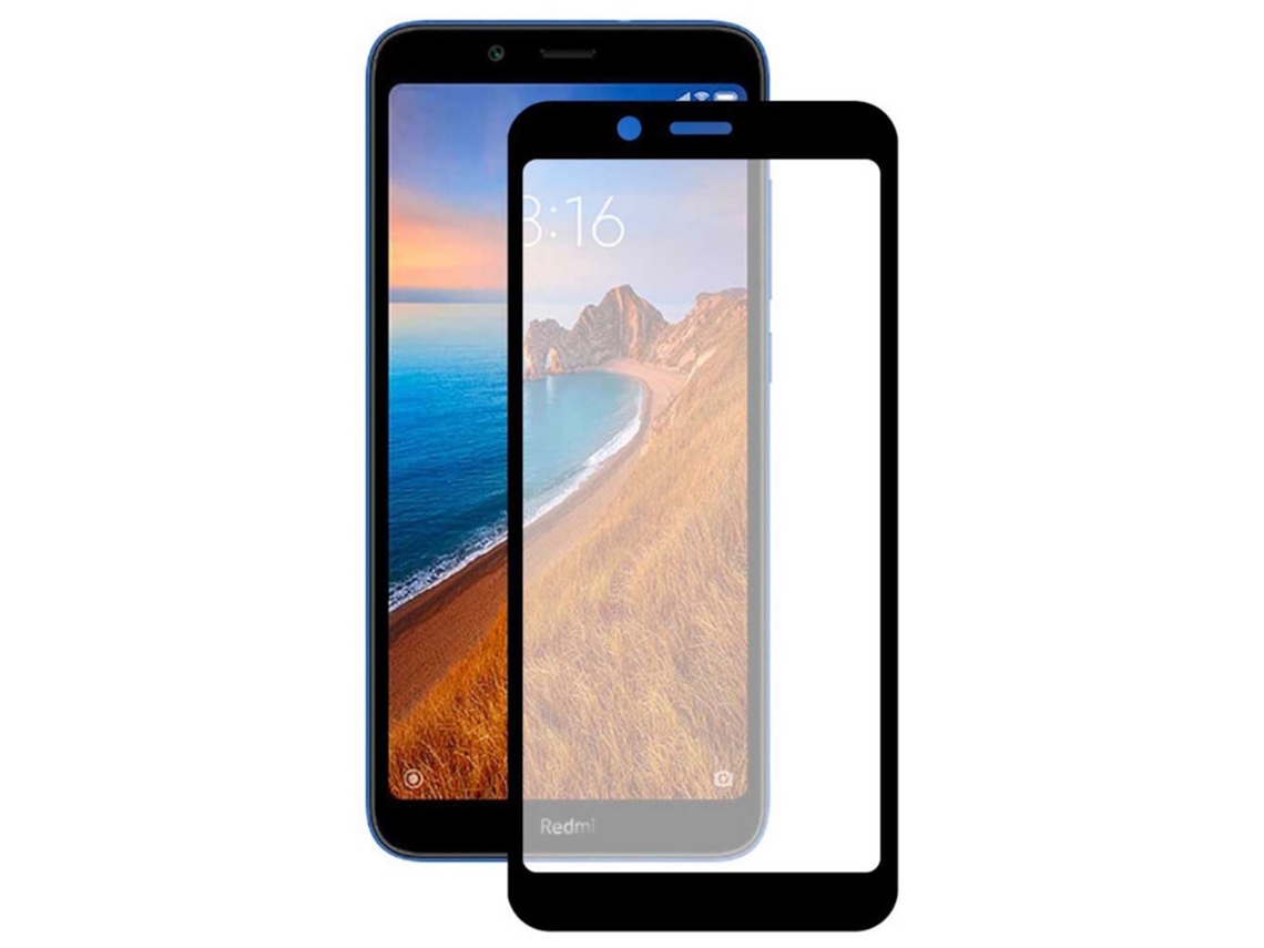 EVELATUS Full Cover 2.5D Cristal Xiaomi Redmi 7A 2019 Antiestático/Pegamento Japón Negro