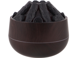 Humidificador Portátil Con Efecto De Llama Y Acabado De Madera, Mini Humidificador De Escritorio Silencioso.