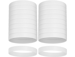 Paquete De 50 Pulseras Unisex De Silicona Blanca, Elásticas Y Versátiles Para Identificación.