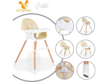 Trona infantil GELATO 2 en 1 Beige MONI