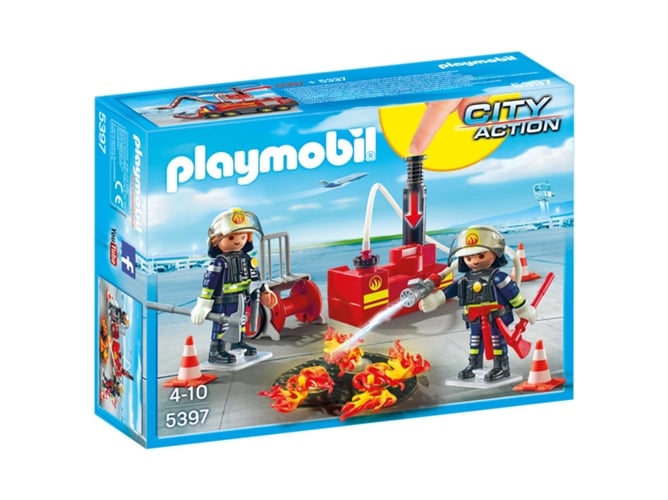 PLAYMOBIL City Action: Equipo de bomberos con bomba de agua (Edad Mínima: 4)