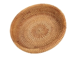 Cesta de frutas - Yyv - Redonda - Ratán natural - Decorativa - 18x4,5cm