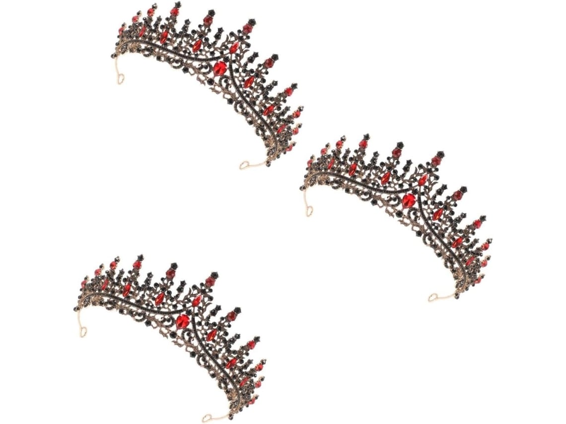 Coroa De Noiva De 3 Peças Com Strass Para Mulheres, Tiara Elegante Para Banquetes, Casamentos E