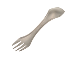 Tenedor, cuchara y cuchillo de titanio 100 % para camping y picnic, lijado