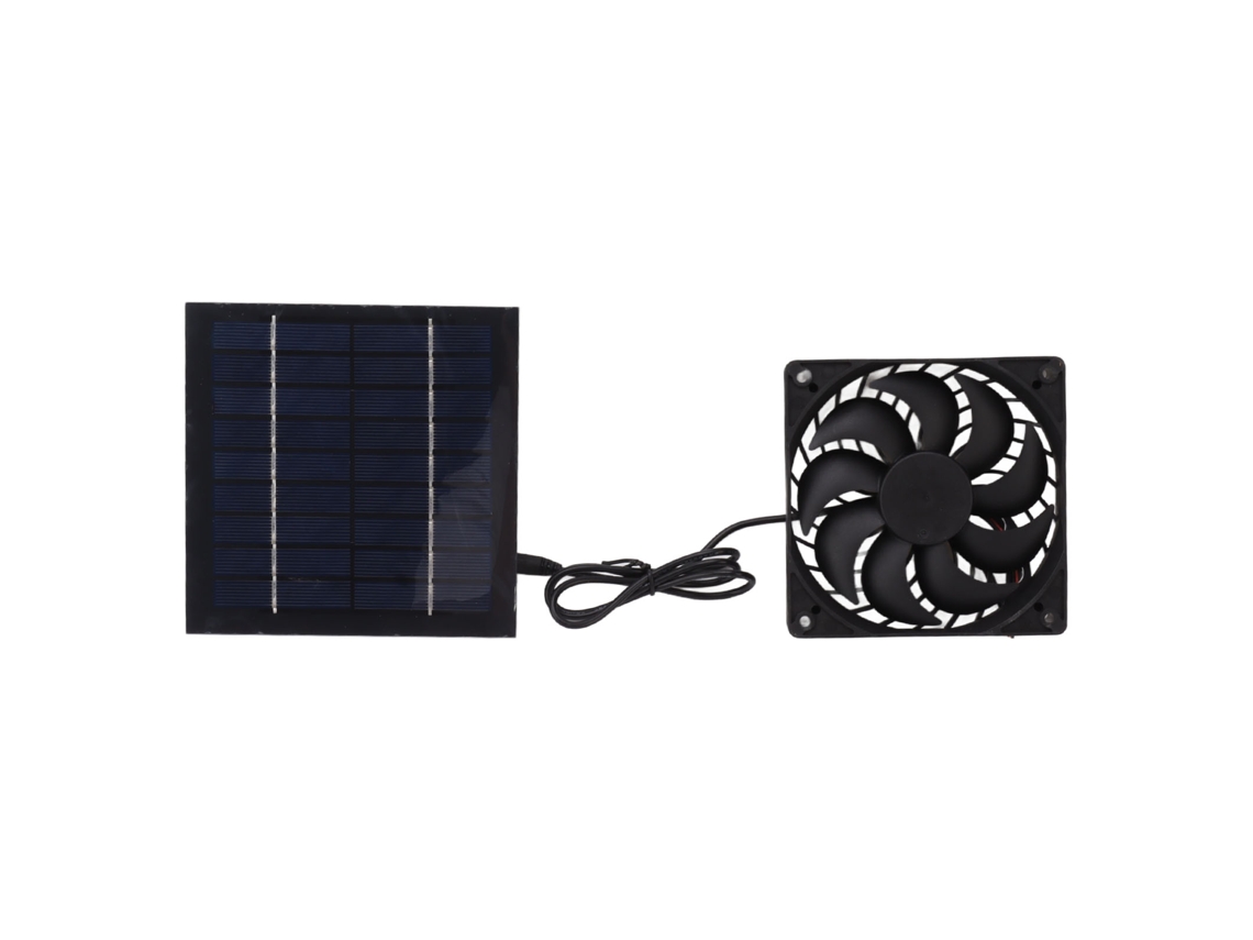 Kit de ventilador solar de 10 W para invernaderos, casetas de perro y cobertizos.