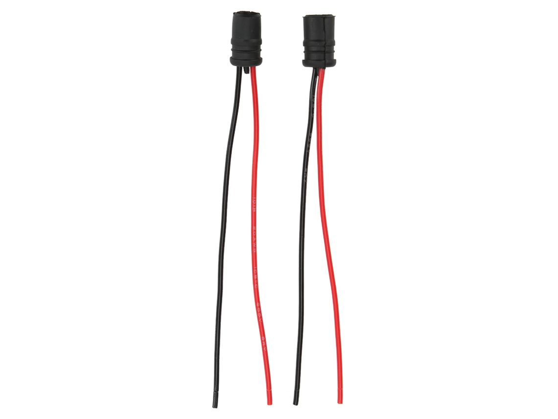 2 Bases De Lámpara T10 Negras De 12 V Y 30 A Con 2 Portalámparas Led Y Cable Para Equipos Industriales, Automóviles Y Bicicletas.