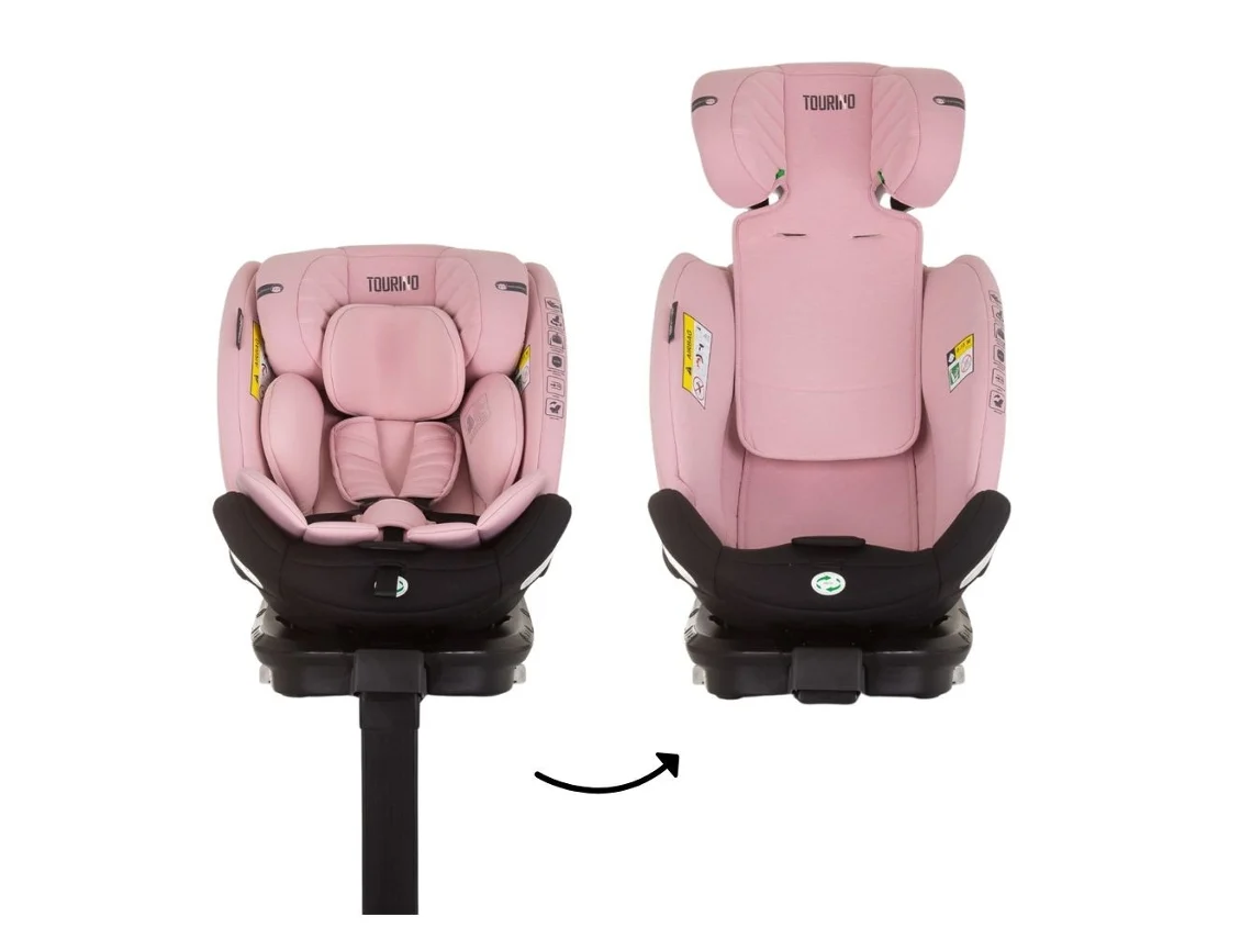 Silla de auto TOURINO i-Size (40-150 cm) Isofix 360 de CHIPOLINO Flamingo