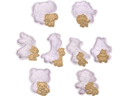 Set De 8 Moldes De Animales, Cortadores De Galletas Infantiles, Moldes Diy Para Hornear Pasteles (animales)