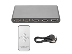Conmutador Hdmi 5x1 4k 60hz Con Control Remoto, Compatible Con 4kx2k, Divisor De 5 Entradas Y 1 Salida Swh51