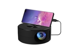 Mini proyector de video, proyector LED portátil con teléfono, misma pantalla para tabletas con teléfonos inteligentes, compatible con energí BISBISOUS