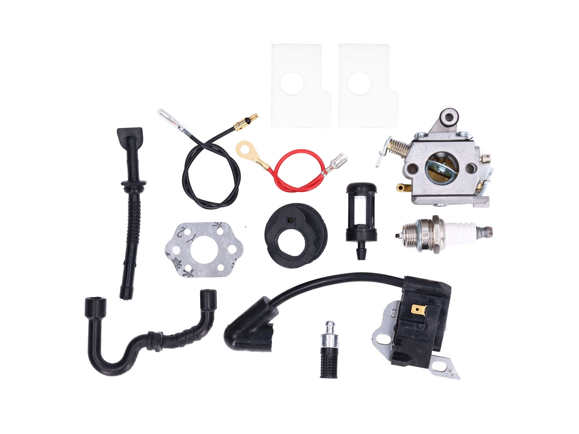 Kit De Carburador Con Bujías Y Filtros Para Motosierras Stihl 017 018 Ms170 Ms180 C1qs57a C1qs57b