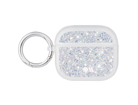 CASE MATE Airpods 3 Twinkle Funda de silicona con purpurina iridiscente y anillo Multicolor