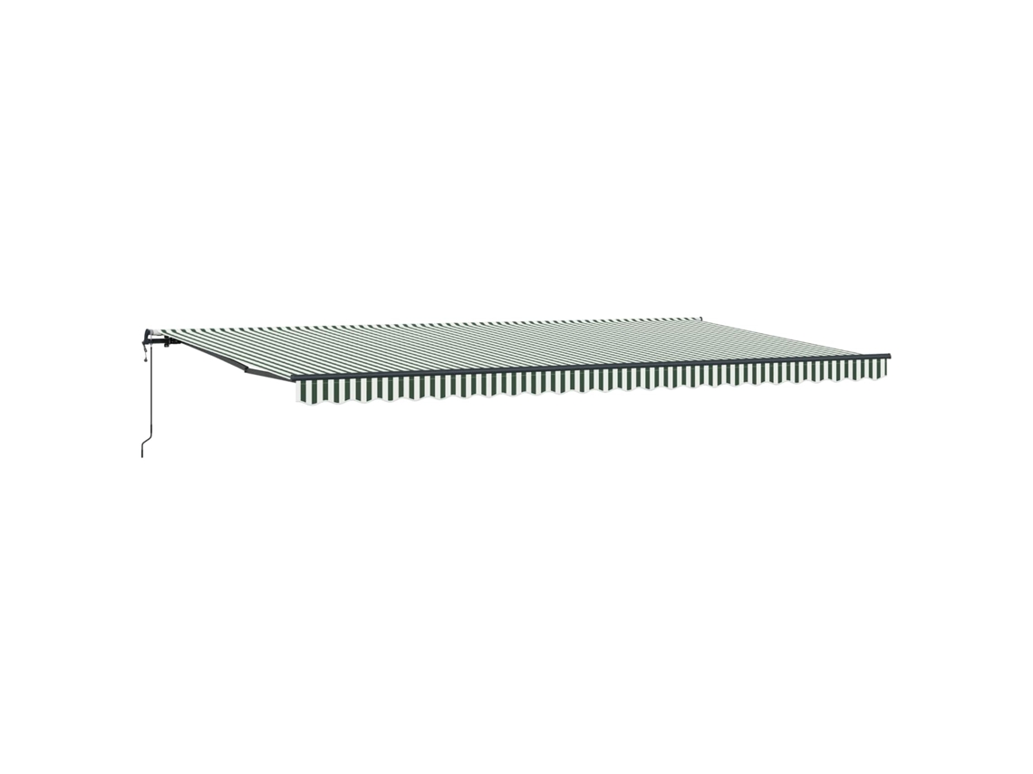 Maison Exclusive - Toldo Retráctil Verde Y 600 X 300 Cm Tela Y Aluminio