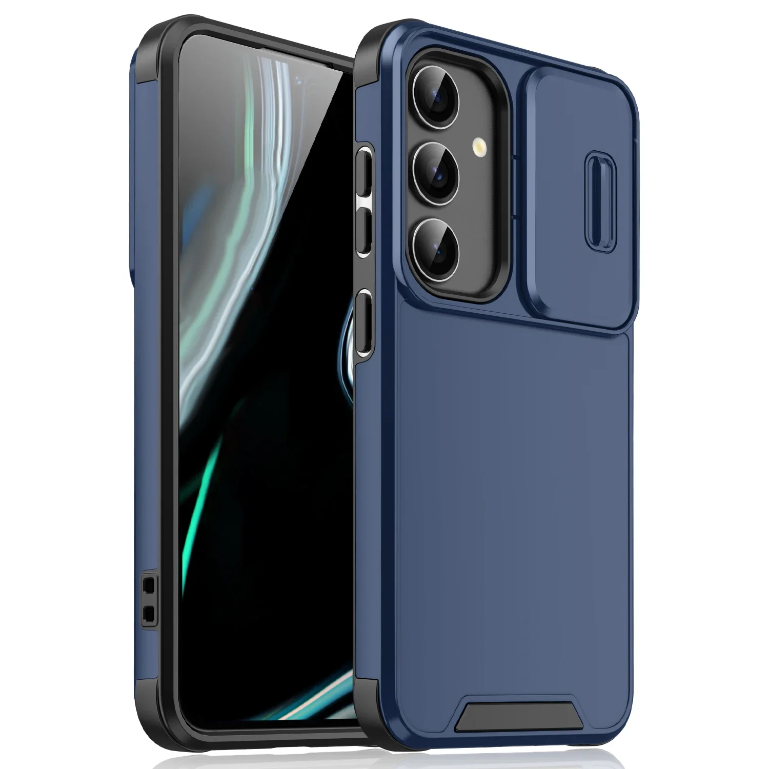(samsung S23 Plus, Azul Oscuro) Elegante Funda Antigolpes Para Teléfono Samsung, Protege La Cubierta Trasera.