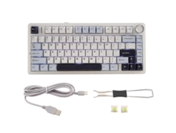 Teclado mecánico Aula F75 80 con intercambio en caliente, teclado inalámbrico Bluetooth, teclado inalámbrico para juegos PBT LY Ebike