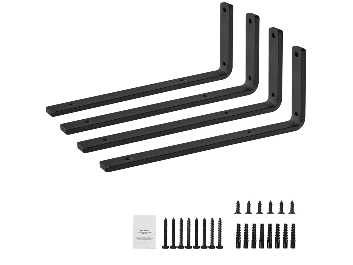 Soportes para estantes Succebuy, soportes flotantes negros resistentes