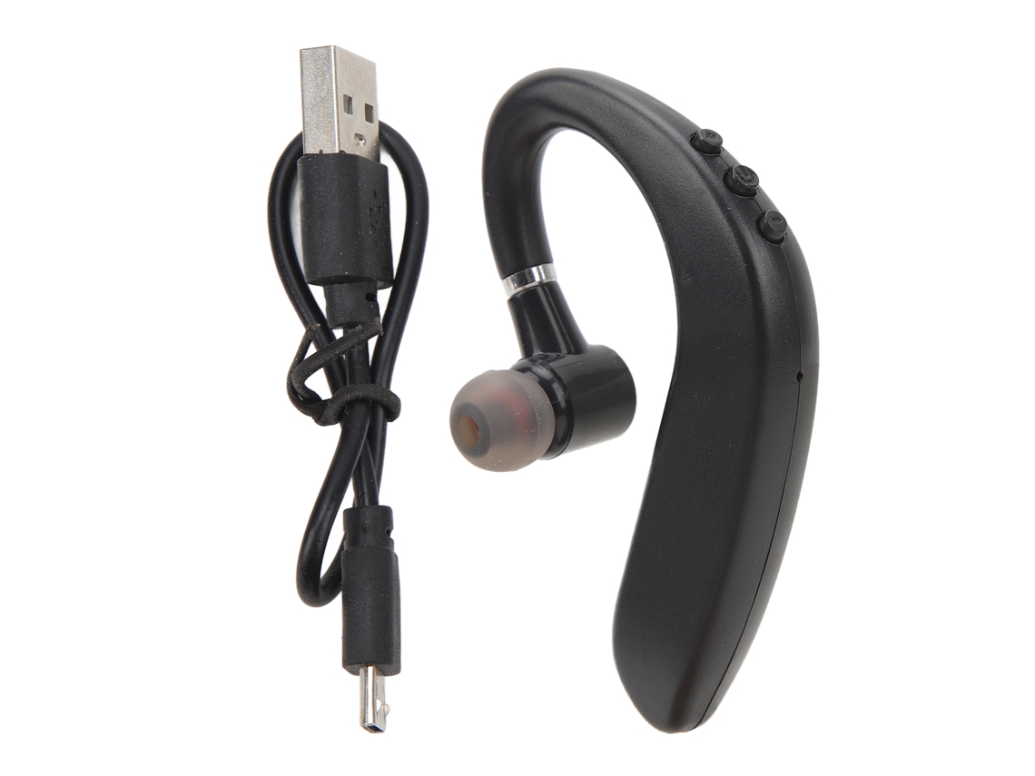 Auriculares Mono Bluetooth Inalámbricos Con Baja Latencia Y Batería De Larga Duración Para Conducir, Correr Y Usar En La Oficina - Negro