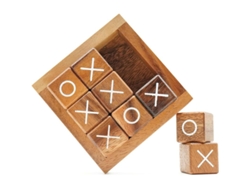 Juego De Tres En Raya De Madera Para Niños Y Adultos, Juego Decorativo Para Mesa De Centro, 11,5 X 11,5 Cm, Diseño Clásico Para Toda La Familia.