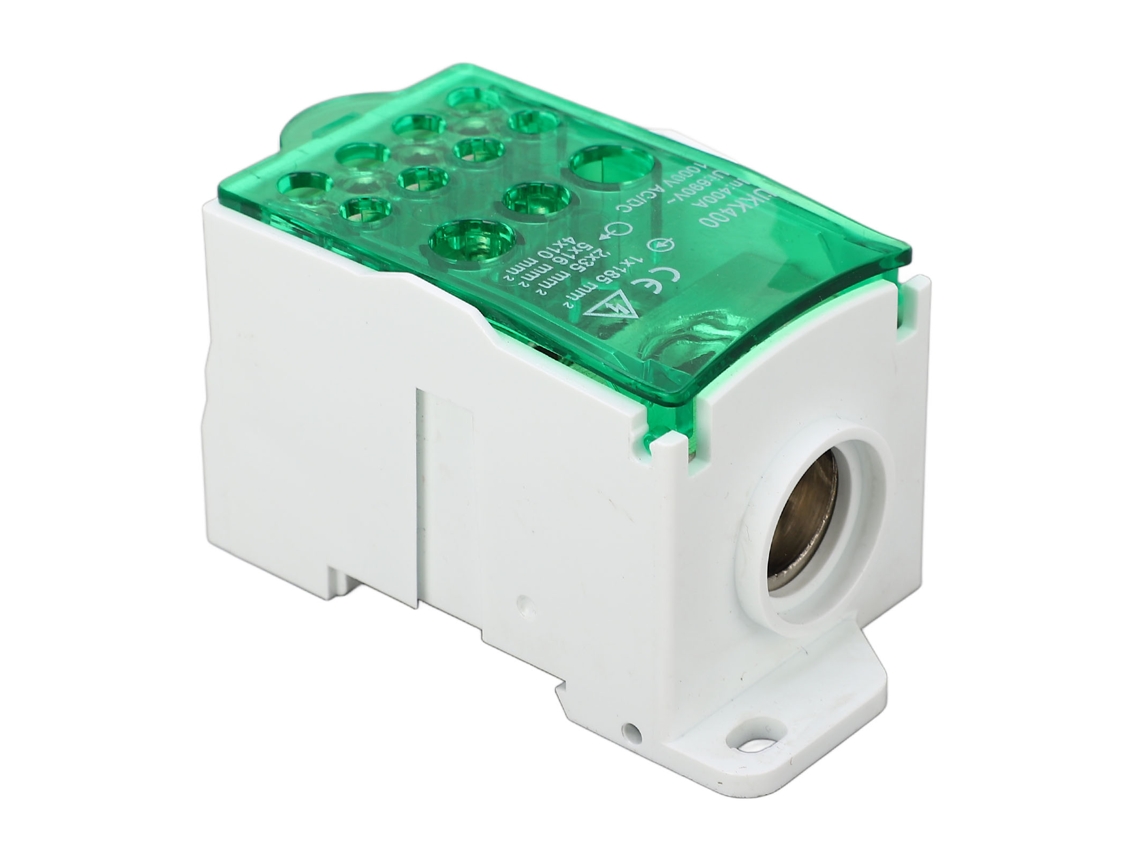 Caja De Conexiones De Bloque Terminal Din Rail Distribución De Energía Universal 690v 400a Verde