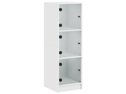 Maison Exclusive - Aparador Con Puertas De Vidrio Blanco 35x37x109 Cm