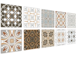 10 Piezas De Pegatinas Para Azulejos, Pegatinas Decorativas Removibles Para