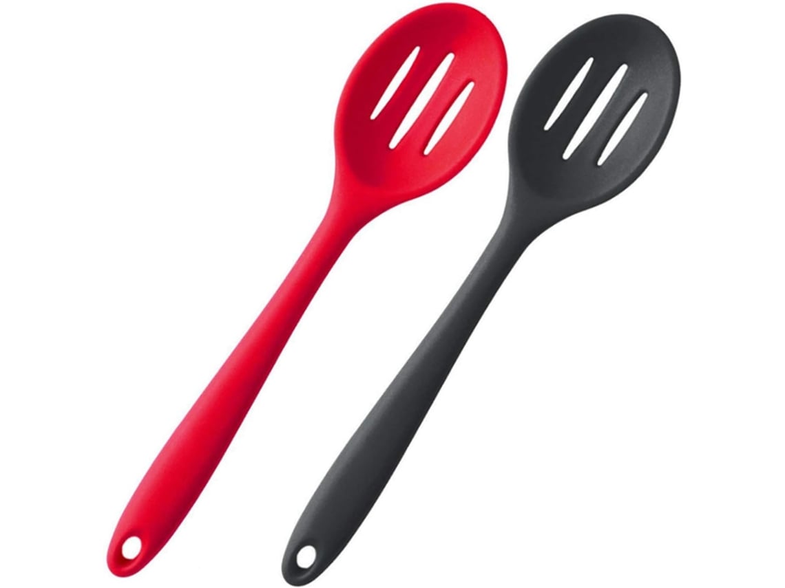 Cuchara mezcladora antiadherente de silicona, utensilio de cocina altamente resistente al calor, perfecta para sartenes antiadherentes, compatible y apta para lavavajillas.