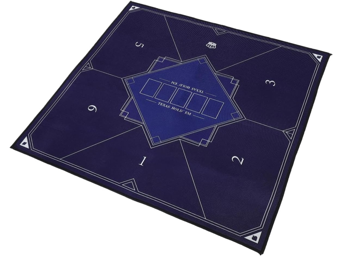 Tapete de póker portátil antideslizante para juegos de mesa.