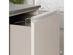 Tirador Para Mueble De Perfil De Aluminio Distancia Entre Ejes 1197 X 2188 X 49 Mm Blanco Mate
