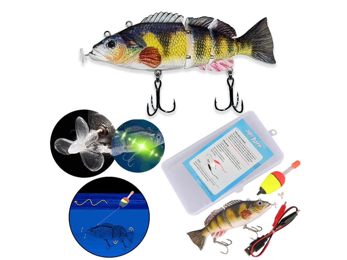 Señuelo de pesca eléctrico robótico con carga USB
