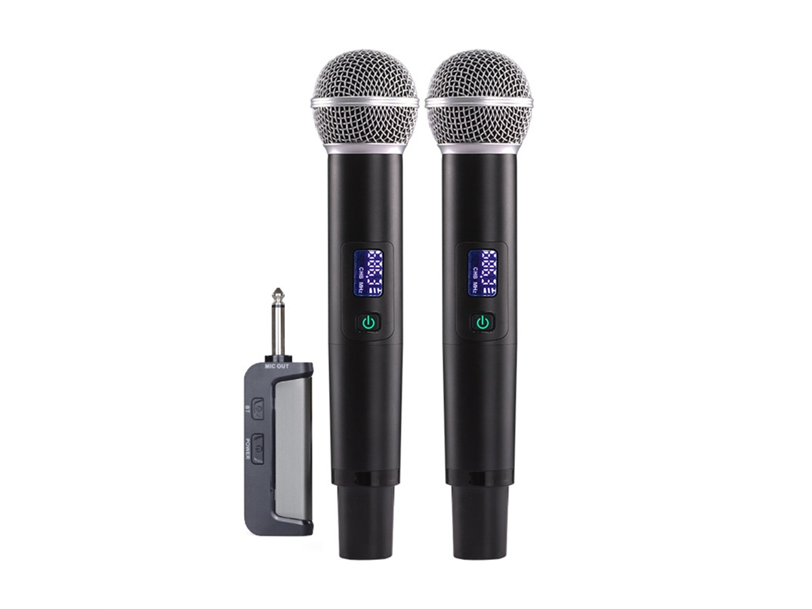 Micrófono de karaoke dinámico inalámbrico de mano con receptor Bluetooth y reverberación profesional para uso doméstico. Mdug
