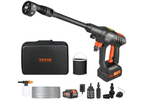 Limpiador de lavadora inalámbrico de alta presión Dc 21V 250W, pistola pulverizadora de agua portátil para coche, 652 Psi VEVOR
