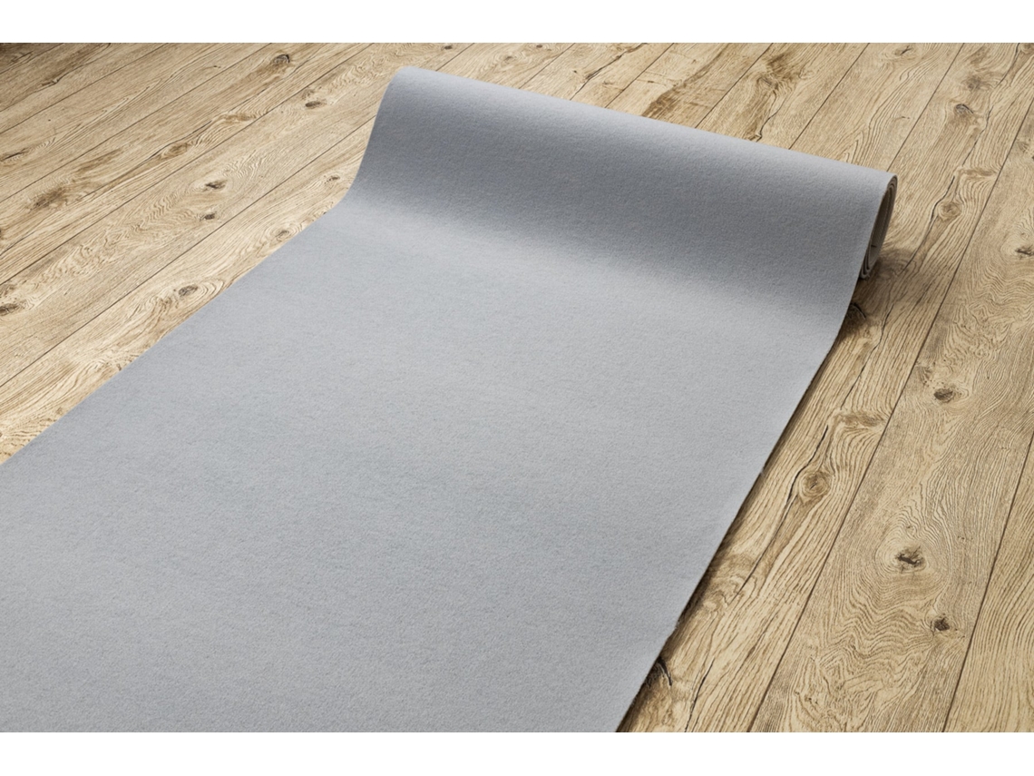 Alfombra de Pasillo con Refuerzo de Goma Rumba Un Solo Color Gris 60 cm
