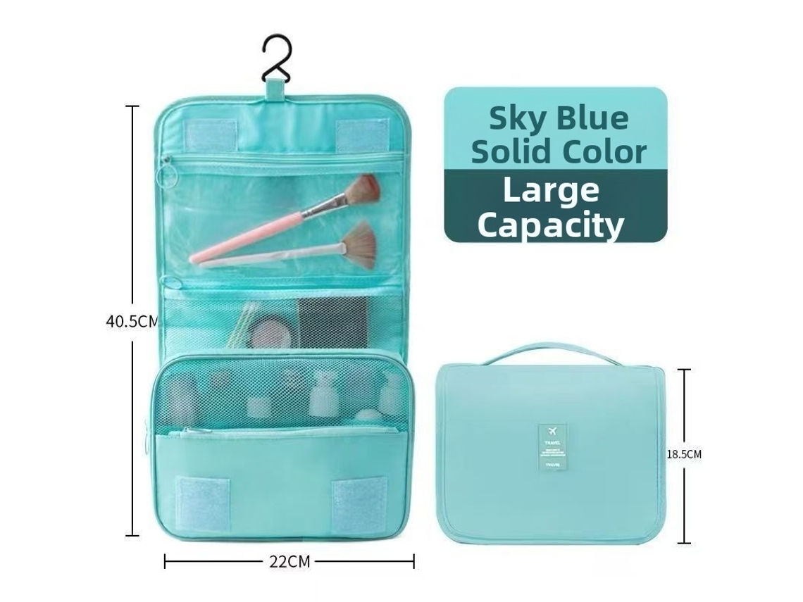 Neceser De Viaje Plegable Y Portátil Con Gancho Digitallab (azul Brillante)