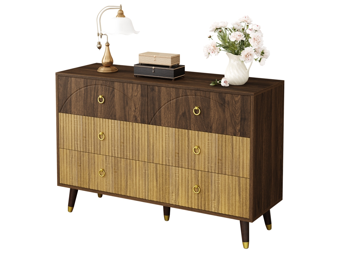 Aparador multiusos con cajones y puertas ZIWEI STORE, gran capacidad (120 x 40 x 81 cm)