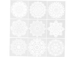 9 Plantillas De Mandala Reutilizables Para Pintar Paredes Y Diseñar Azulejos.